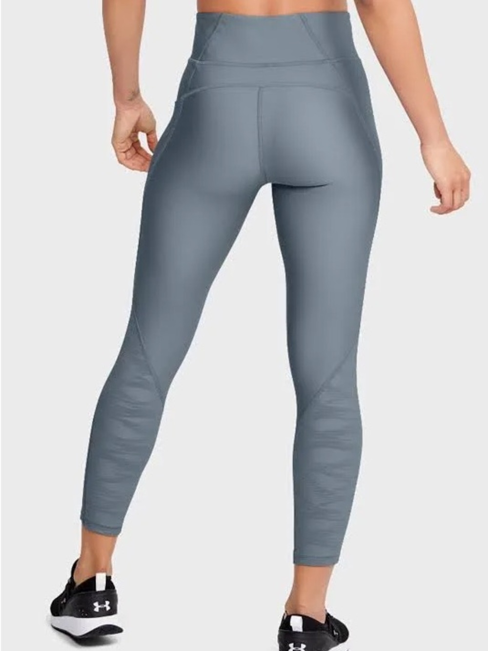 Under Armour High-Waist HeatGear Ankle Crop Leggings in Slate Gray